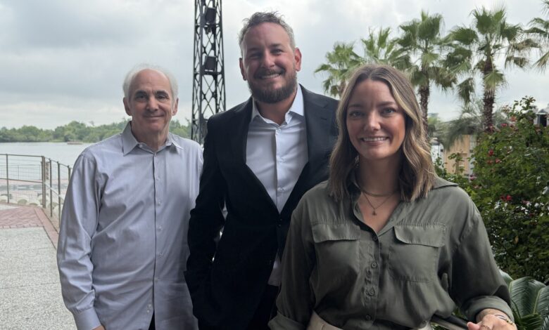 From left, Robert Laschever, Cody Adent and Jennifer Smith.
